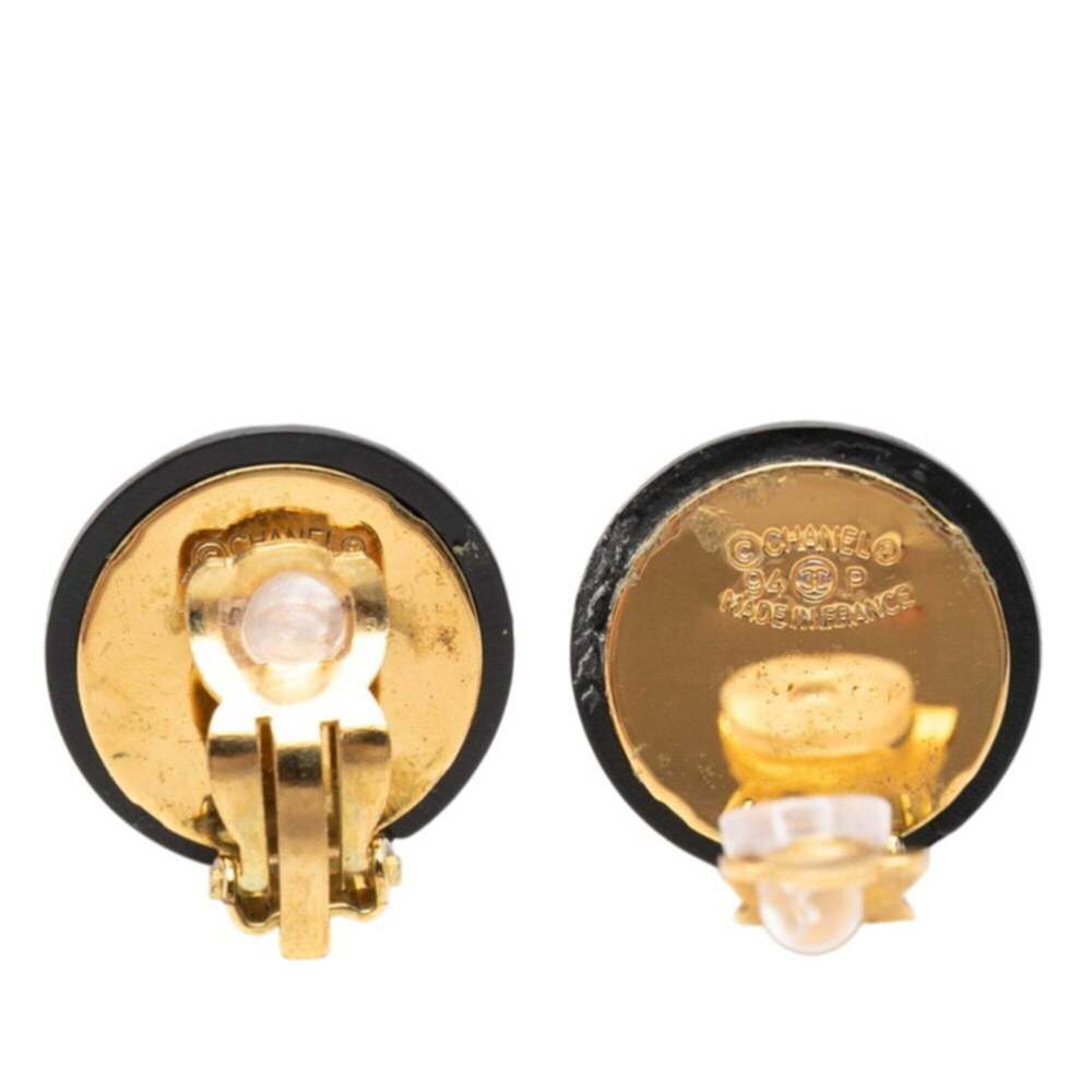 CHANEL Black Logo Earrings - Picture 3 of 3